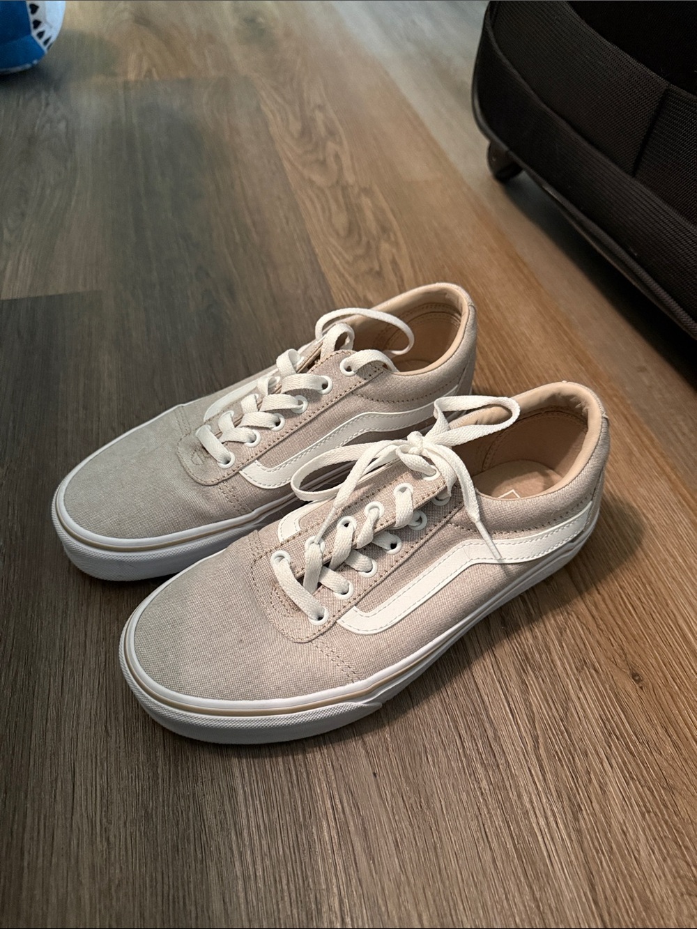 Vans Low-Top Sneakers in Light Beige and White
